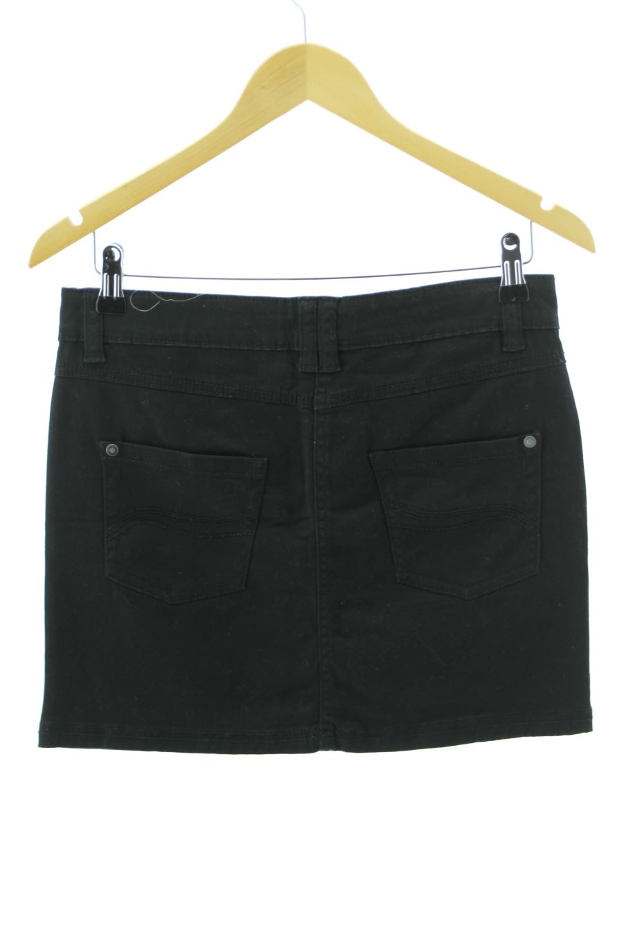 Falda de Basic one de la talla 36, de color negro de ropa vaquera