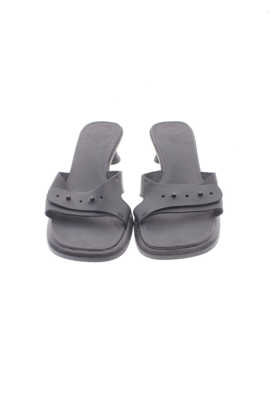 Sandalias tacon de Camper de la talla 38, de color negro de