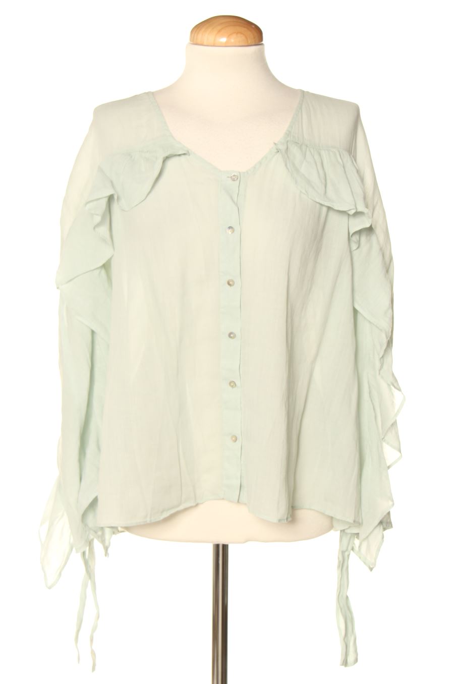 Camisa de Zara de la talla XS, de color verde