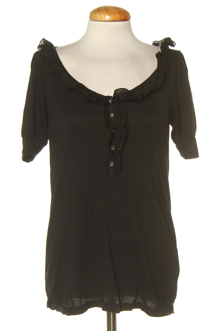 Blouse à manches courtes Polo Jeans Co de la taille S, de couleur noir