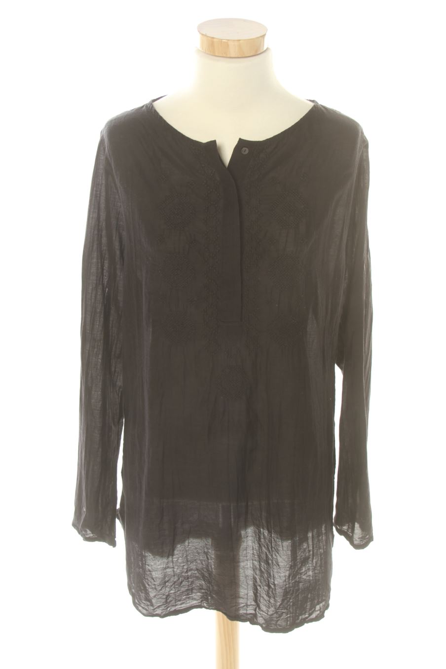 Blusa de manga larga de Oysho de la talla S, de color negro
