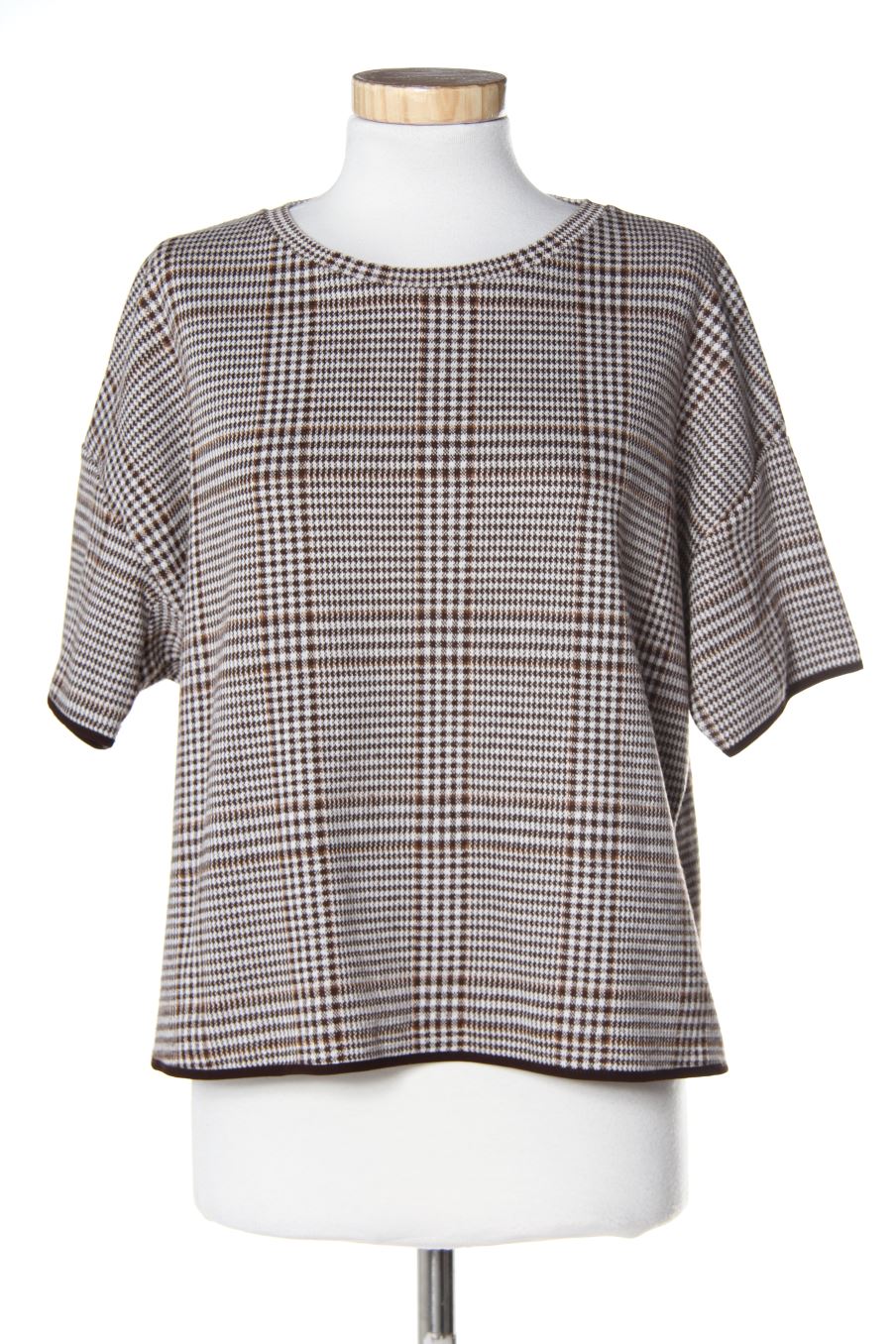 T-shirt Zara de la taille S, de couleur carreaux