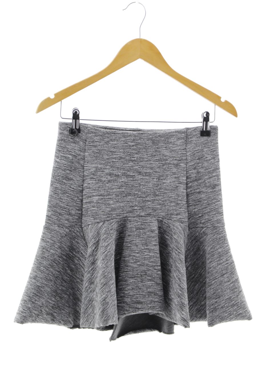 Aufwändiger Rock von Stradivarius Größe L, Farbe Grau, für