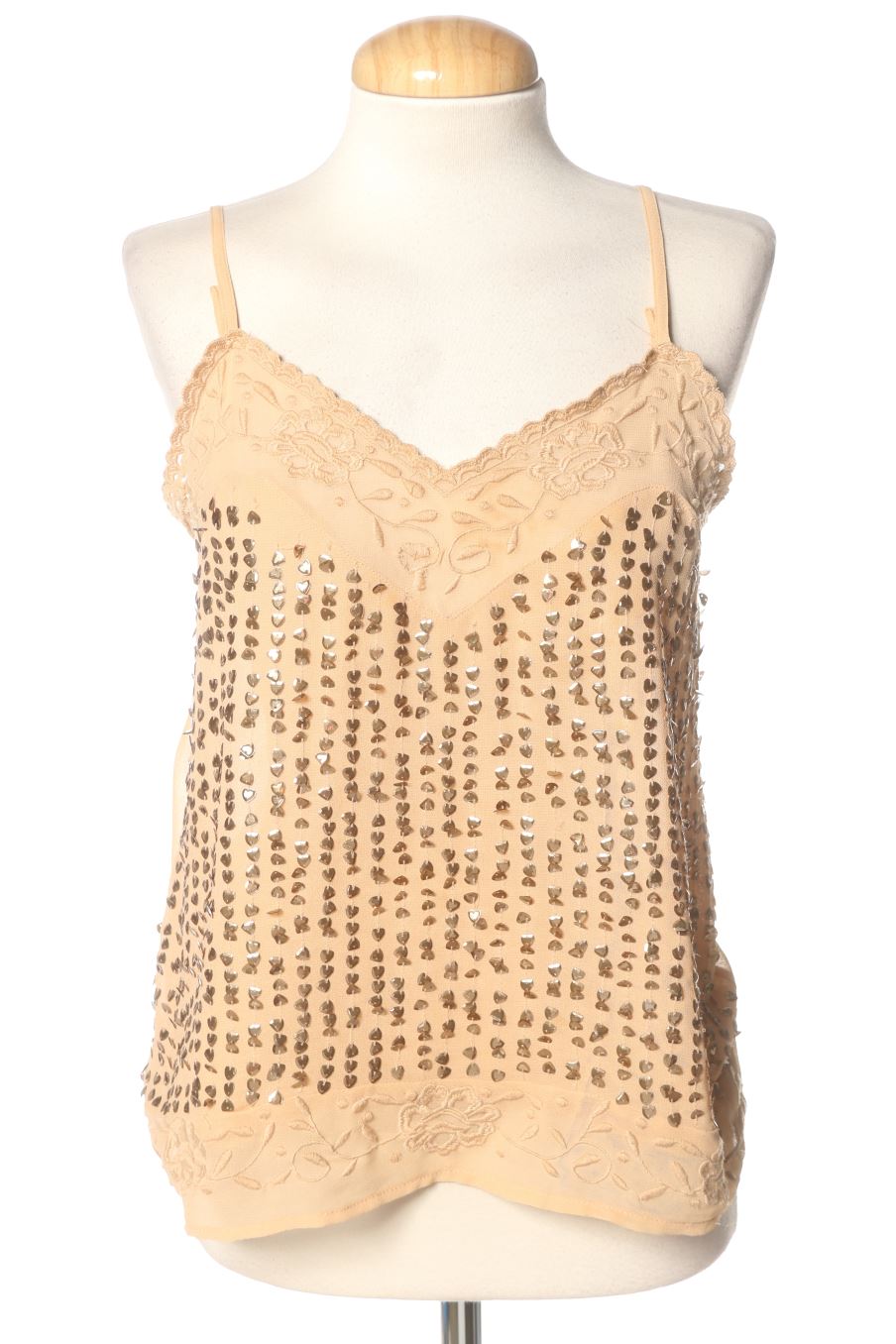 Top de Zara de la talla S, de color beige
