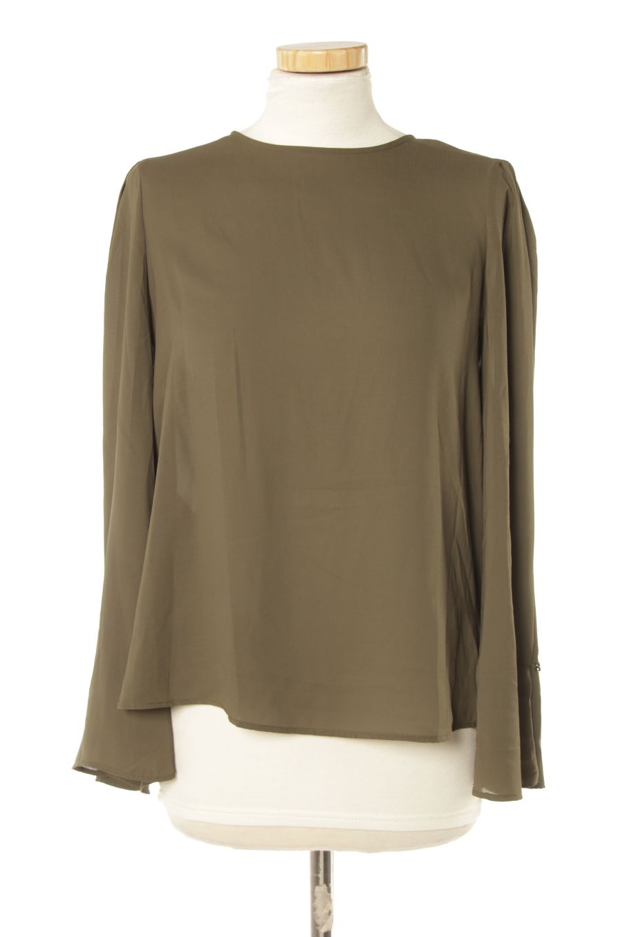 Blouse à manches longues Mango de la taille XS, de couleur vert