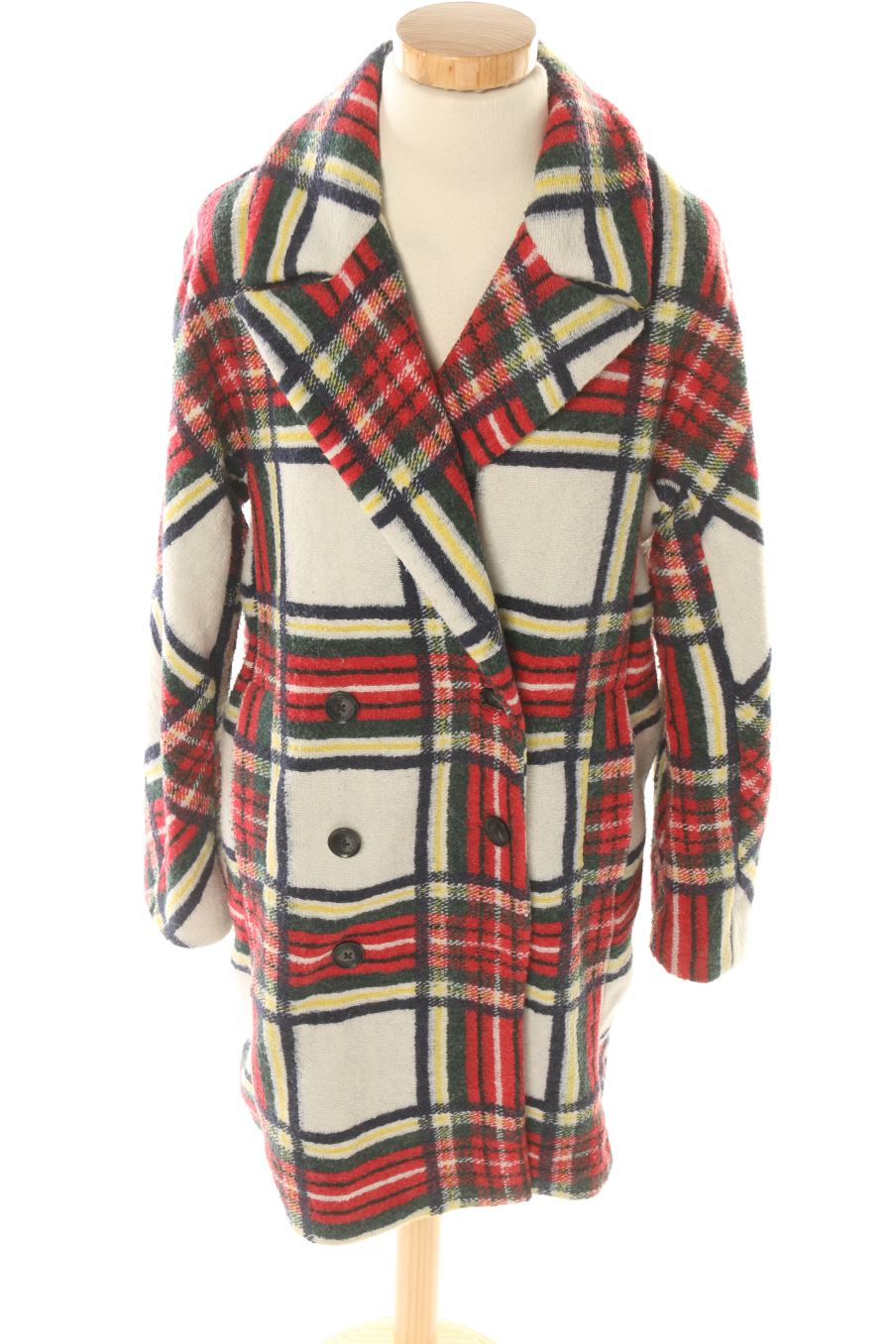 Abrigo cuadros desigual best sale