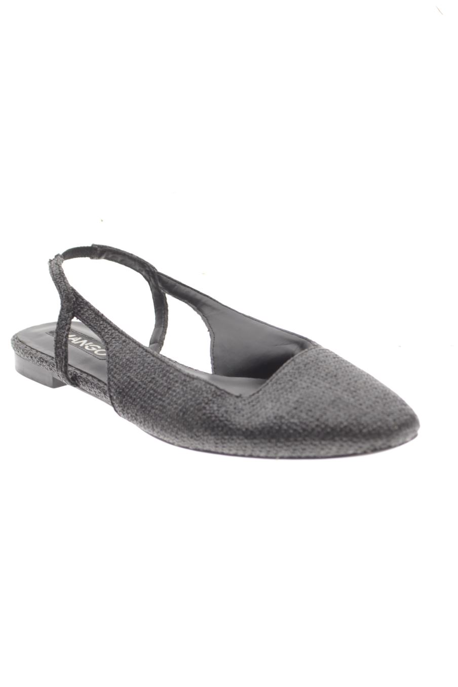 Sandalias planas de Mango de la talla 41, de color negro de