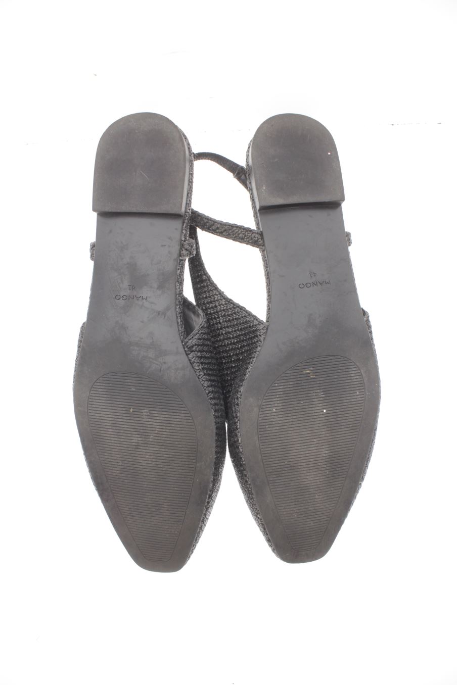 Sandalias planas de Mango de la talla 41, de color negro de