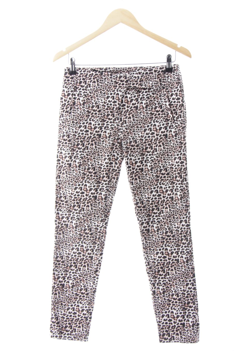 Pantaloni de Mango de la talla 34, de color stampa animalier