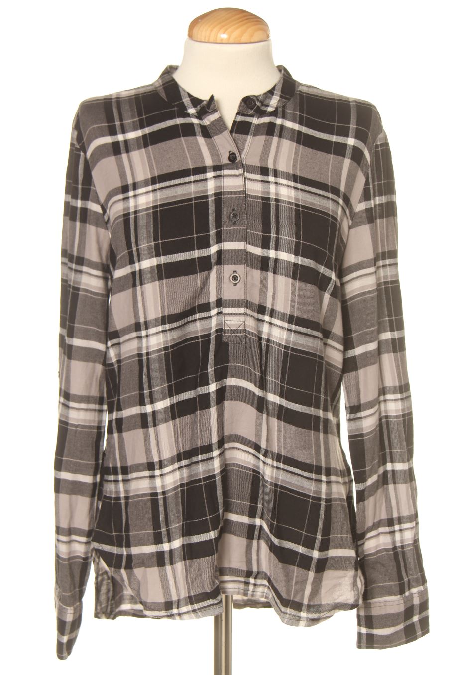 Langärmelige Bluse von Jacqueline De Yong Größe 36, Farbe Kariert, für