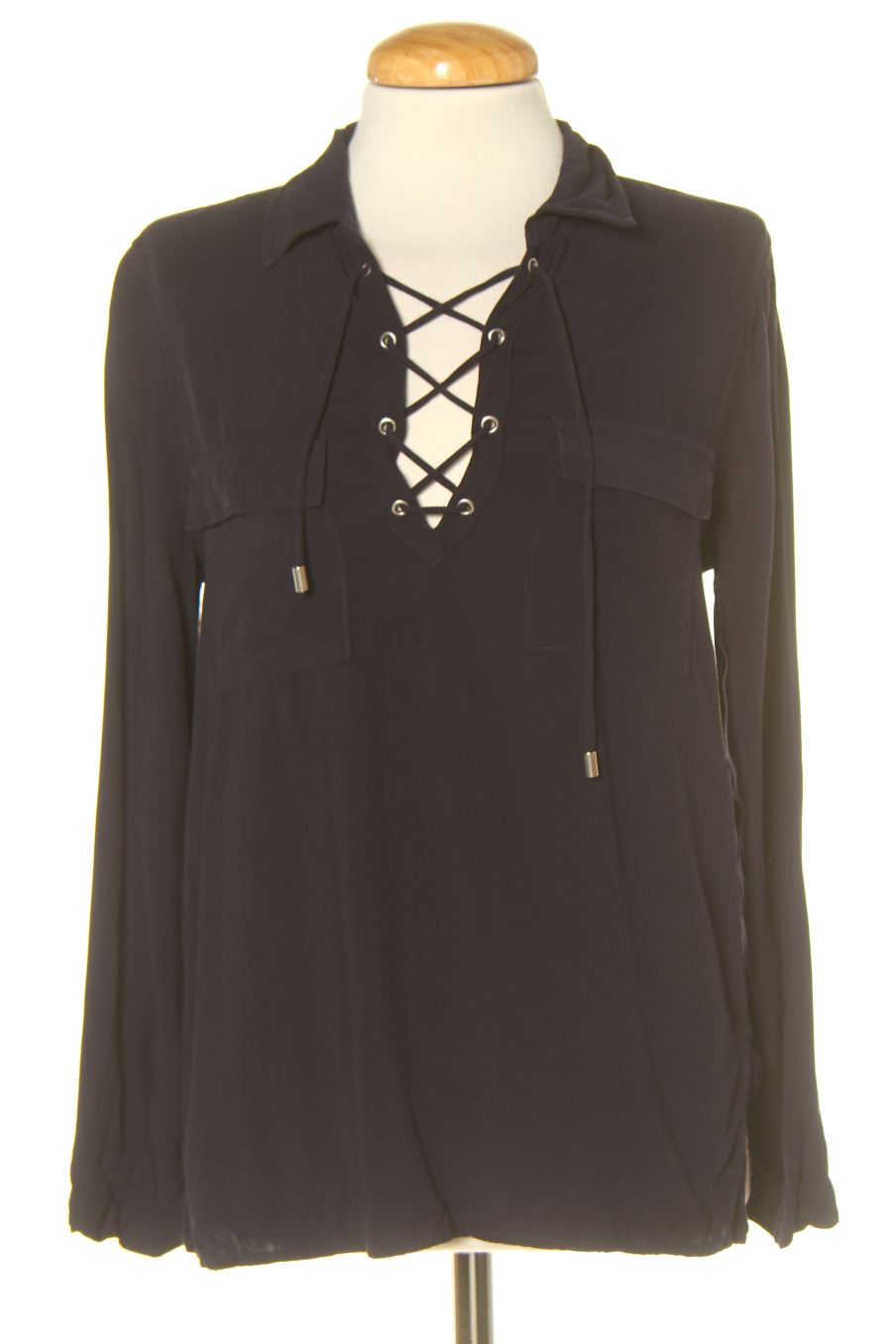 Blouse à manches longues Mango de la taille S, de couleur bleu marine