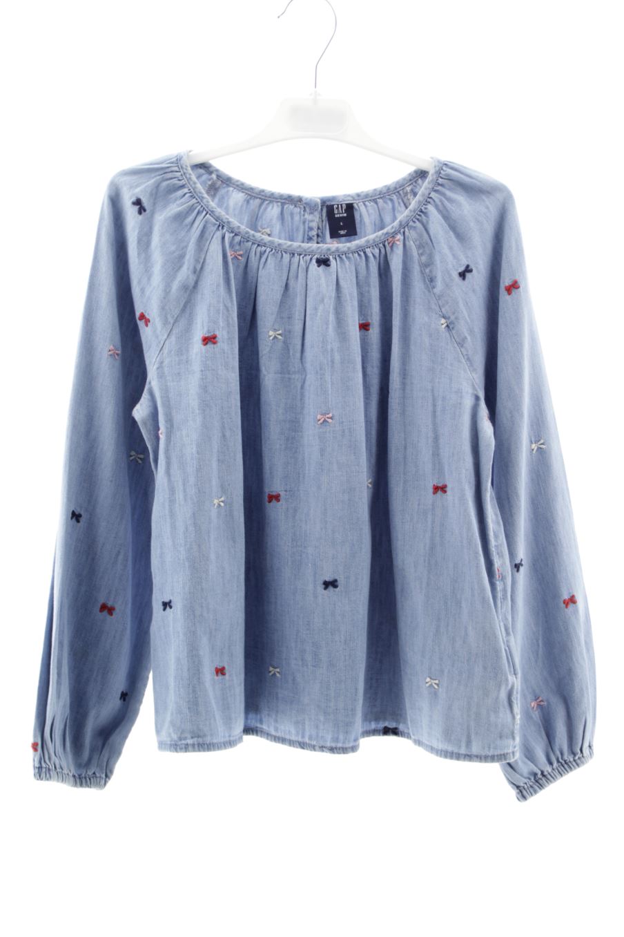 Blusa de manga larga de Gap de la talla 10 años de denim de segunda mano
