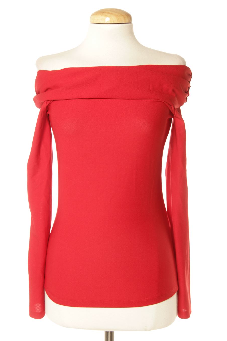 Langärmeliges T-Shirt von NA-KD Größe XS, Farbe Rot, für