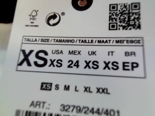 Pantalón de Zara de la talla XS, de color rayas
