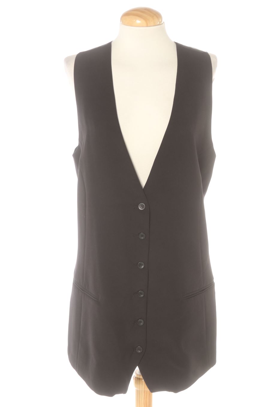 Gilet di stoffa de Denny rose de la talla 46, de color nero