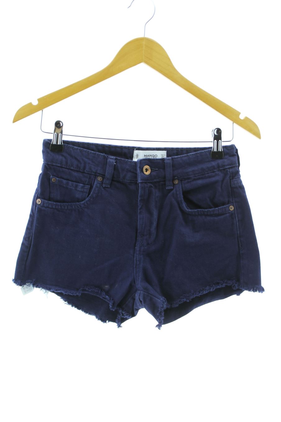Pantalones cortos de Mango de la talla 32, de color azul de ropa vaquera