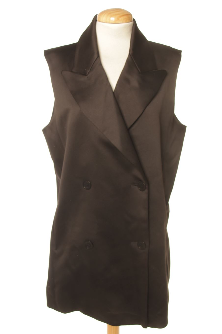 Chaleco de tela de Karl Lagerfeld de la talla 38, de color negro