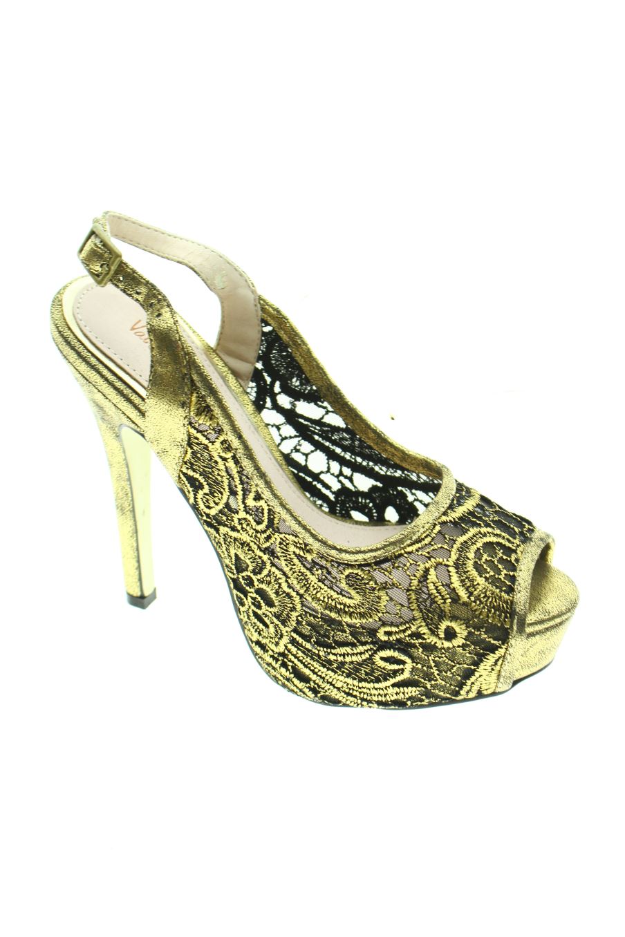 Sandalias tacon de ValentinaTachi de la talla 37, de color verde de