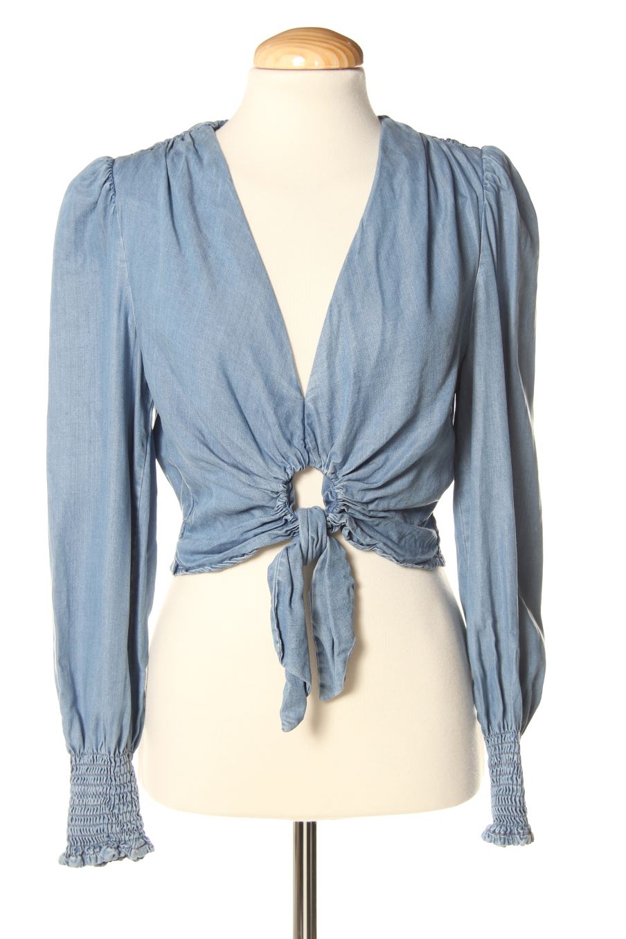Blusa de manga larga de Zara de la talla XS, de color azul