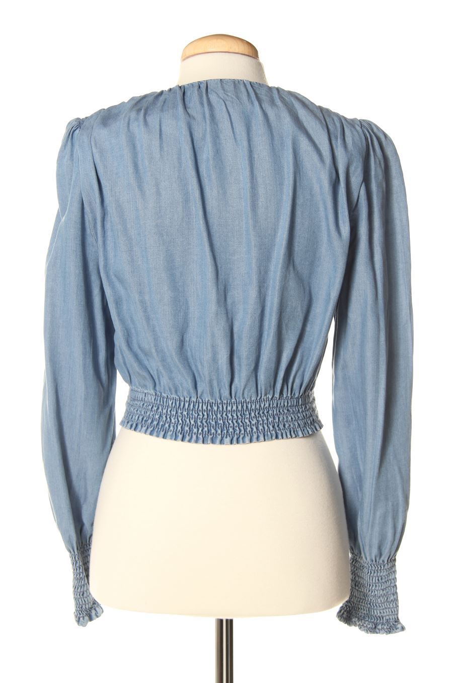 Blusa de manga larga de Zara de la talla XS, de color azul