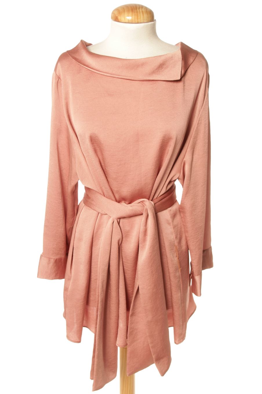 Blusa de manga larga de Zendra de la talla 48, de color rosa
