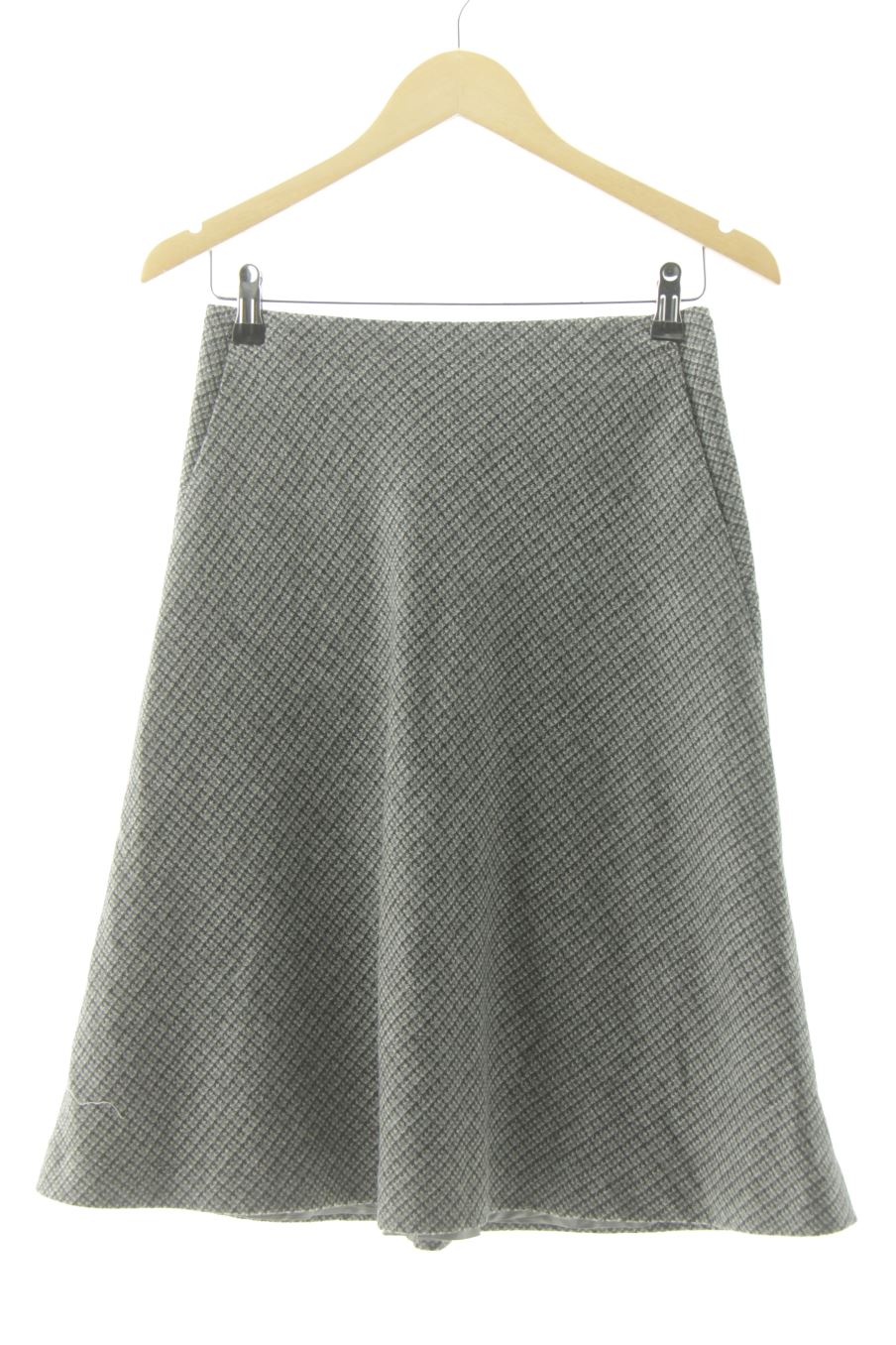 Falda de Massimo Dutti de la talla 36, de color gris