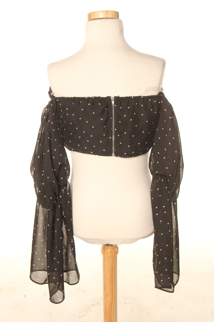 Blouse à manches longues Boohoo de la taille 38, de couleur noir