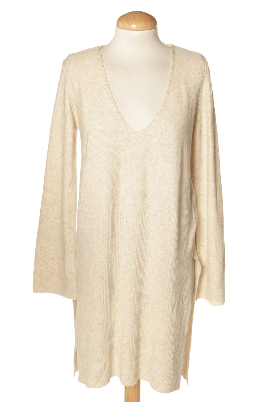 Vestido casual de Zara de la talla S, de color beige