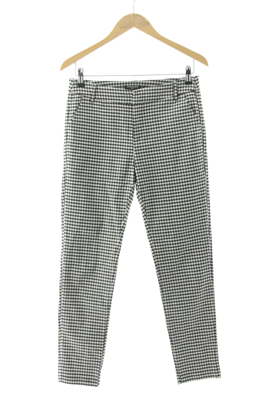 Pantalon Drole de copine de la taille L, de couleur carreaux