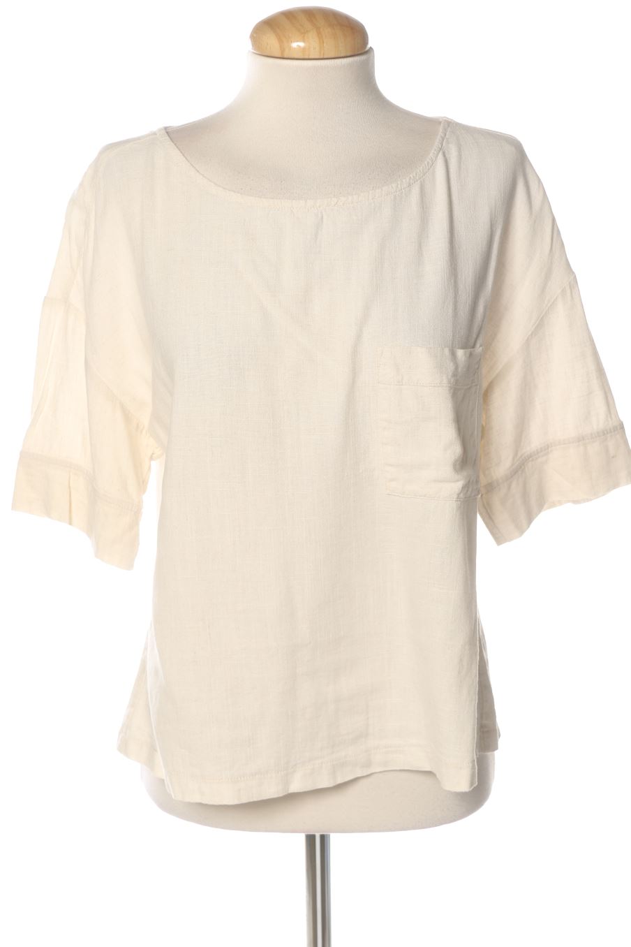 Blouse à manches courtes Reserved de la taille 38, de couleur beige