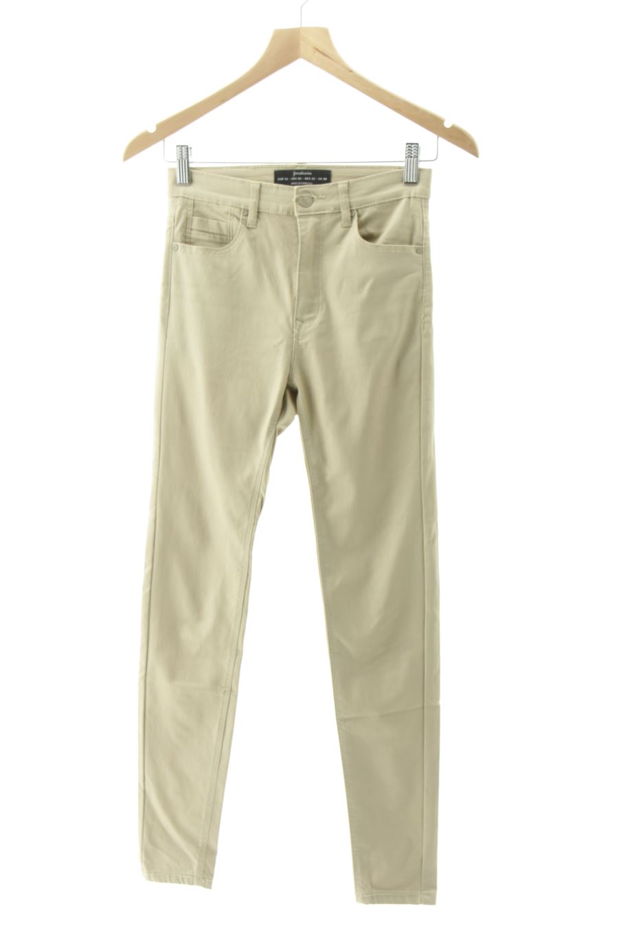 Hose von Stradivarius Größe 36, Farbe Beige, aus Synthetisch für