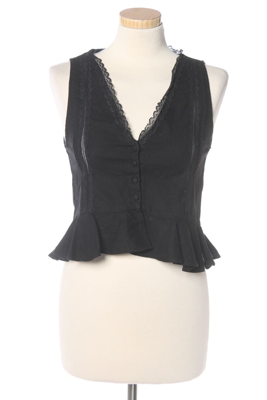 Kurzärmelige Bluse von Zara Größe XS, Farbe Schwarz, für