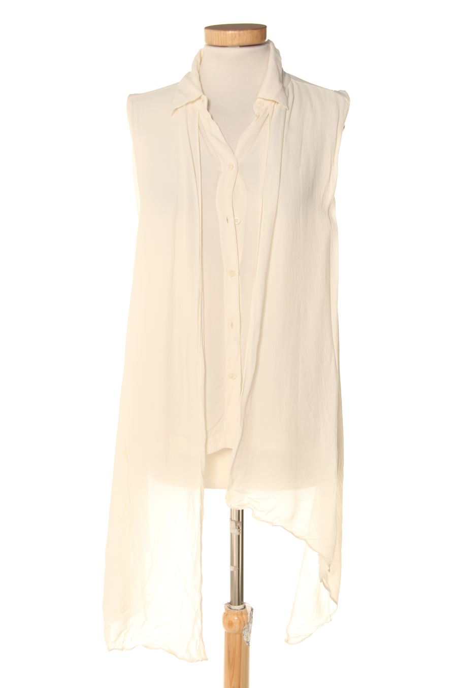 Camicia senza maniche de Zara de la talla XS, de color beige