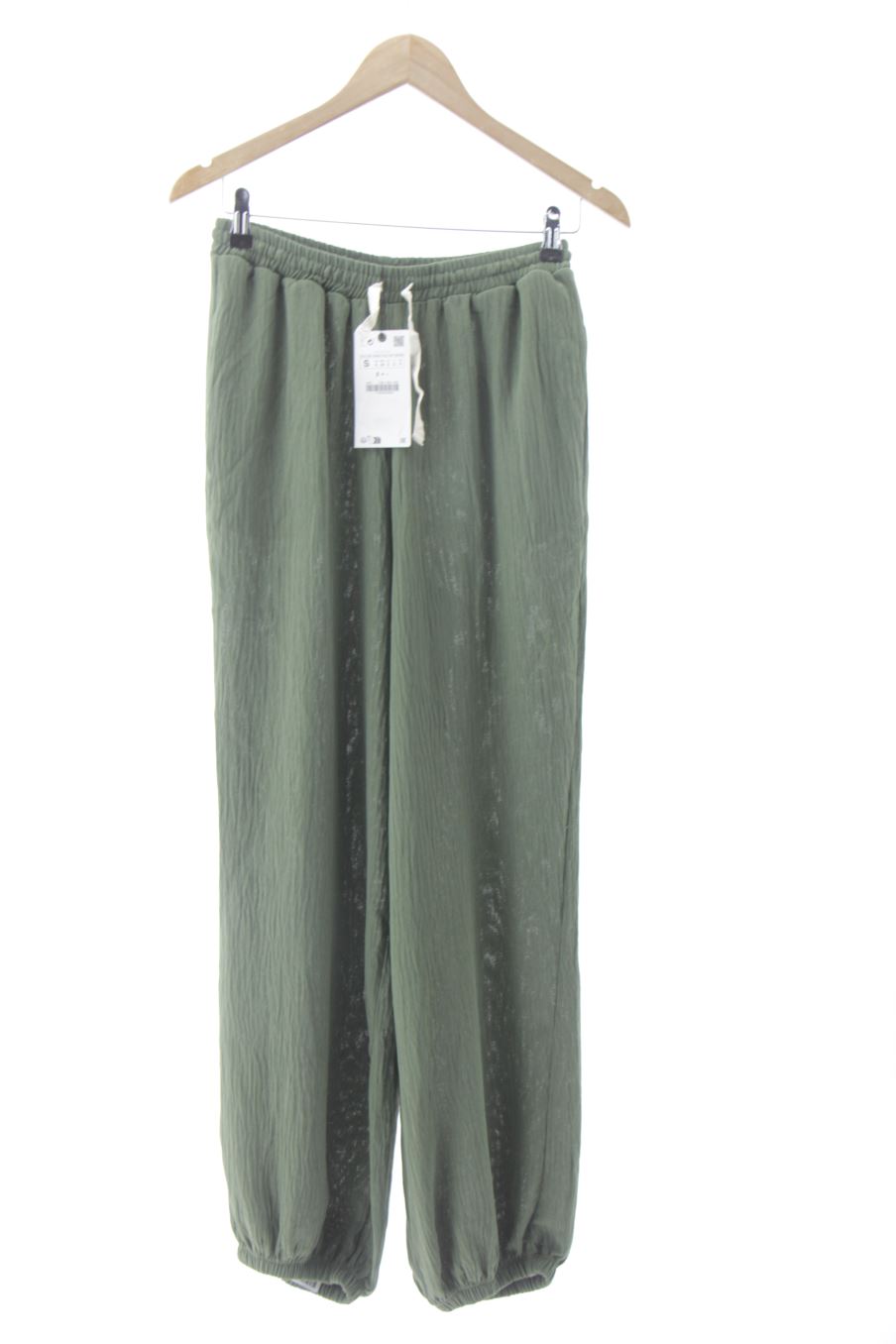 Pantalon Casual Zara de la taille S, de couleur vert