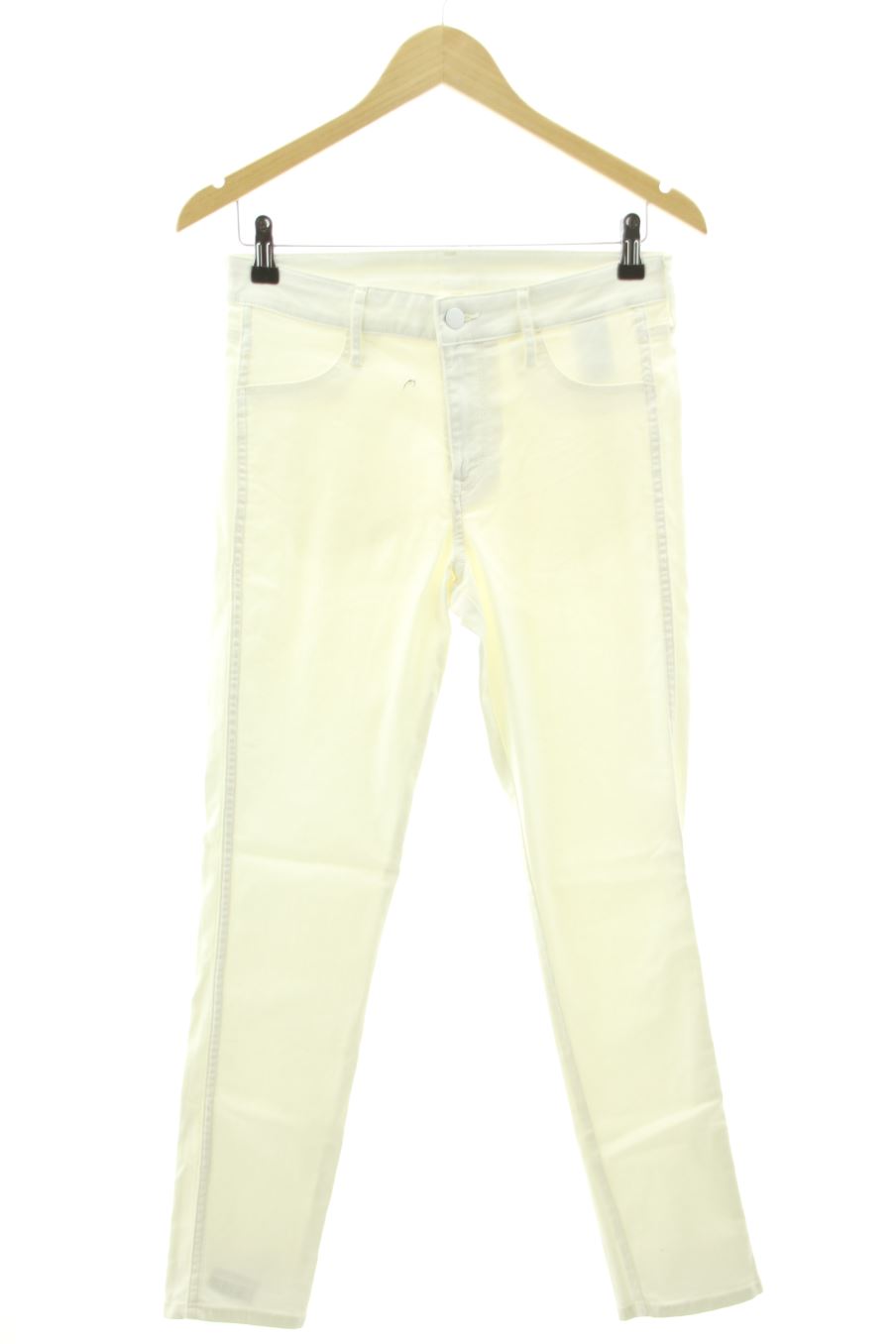 Jeans H&M de la taille 38, de couleur blanc de denim