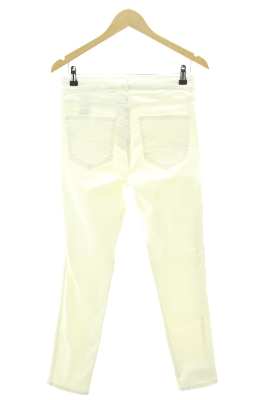 Jeans H&M de la taille 38, de couleur blanc de denim