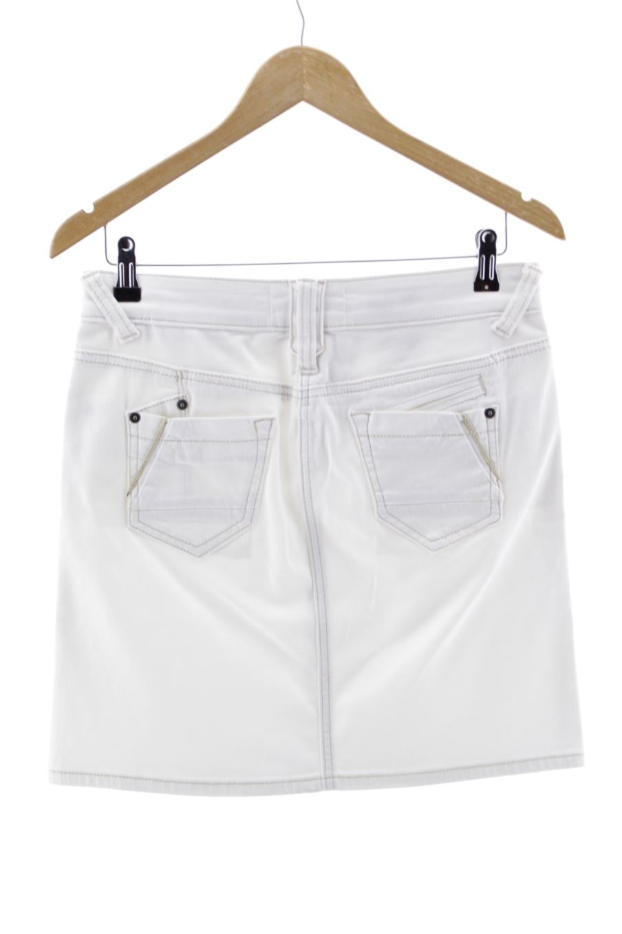 Jupe Etam de la taille 40, de couleur blanc de denim