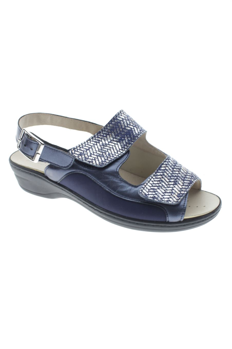 Sandalias planas de PUCHE de la talla 40, de color azul marino de