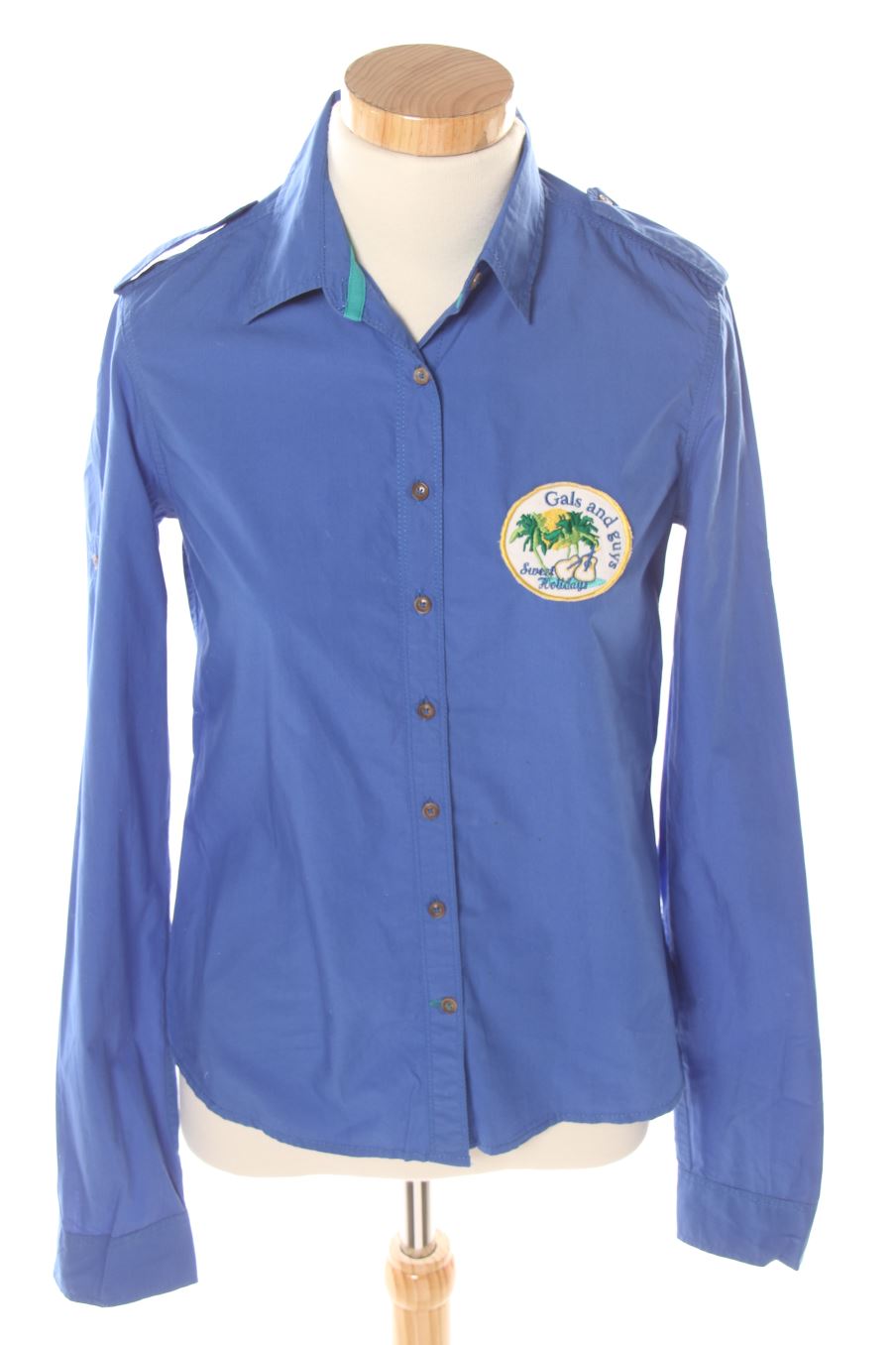 Camisa de Gals&Guys de la talla XS, de color azul