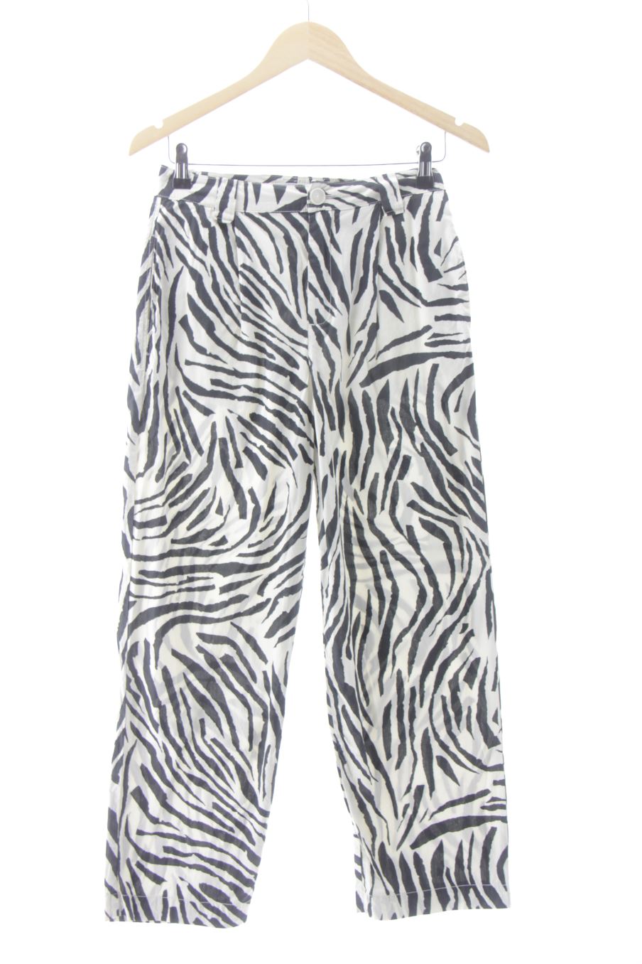 Pantaloni de Mango de la talla 36, de color stampa animalier