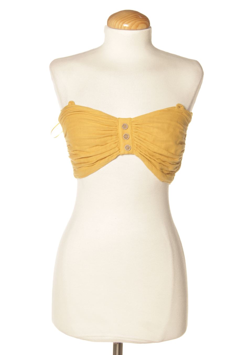 Top de Pull & Bear de la talla S, de color mostaza