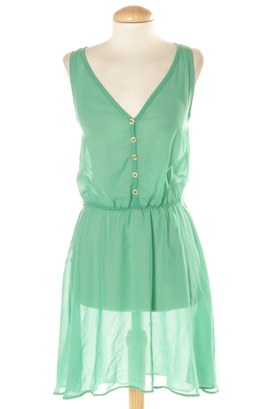 Robe casual Pull & Bear de la taille S, de couleur vert