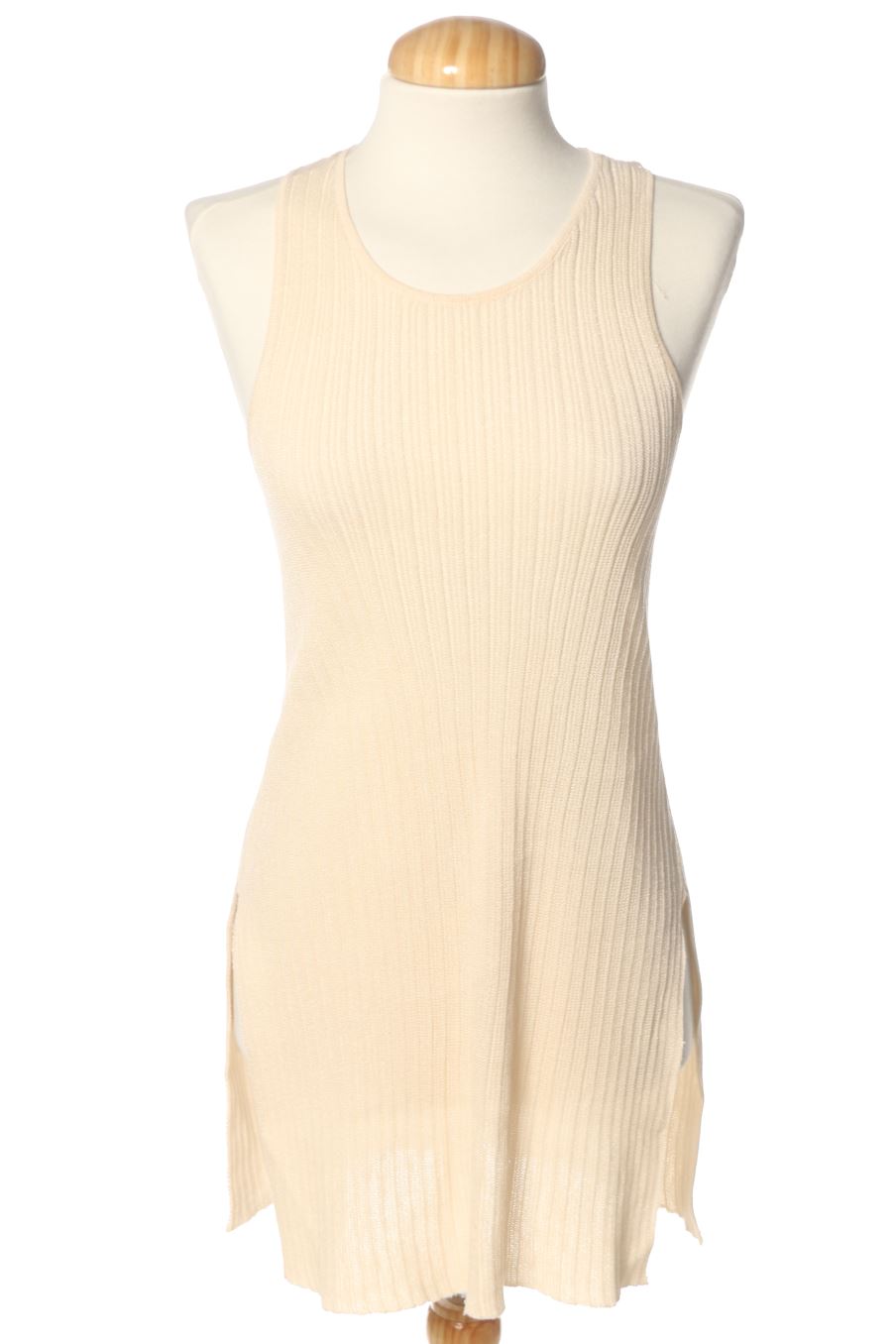 Robe casual Mango de la taille XS, de couleur beige