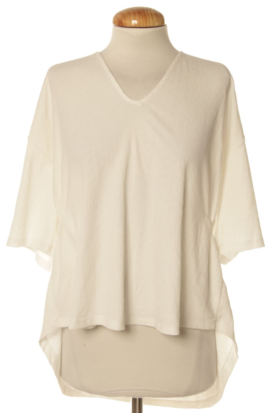 Blusa a maniche lunghe de Zara de la talla M, de color bianco