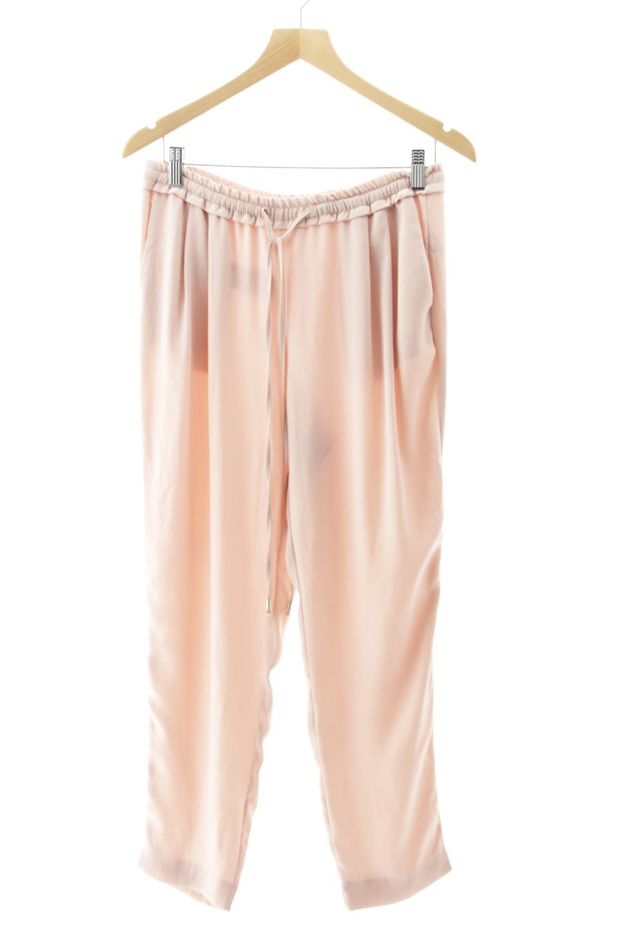 Pantaloni casual de Zara de la talla M, de color rosa