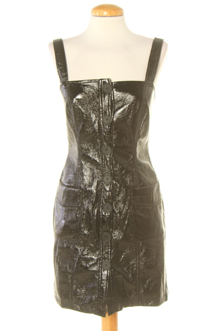 Vestido casual de Stradivarius de la talla S, de color negro de sintético