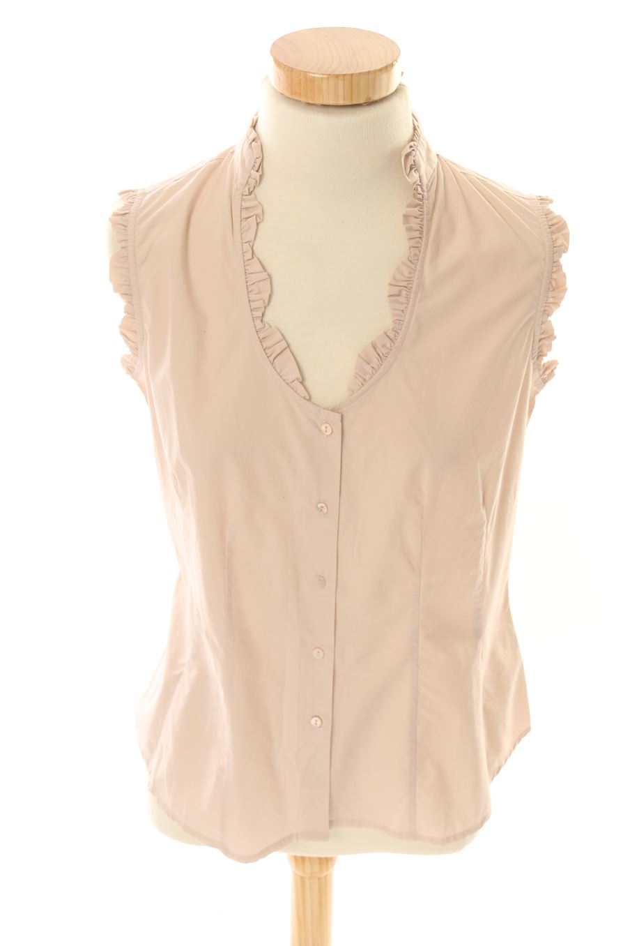 Camisa sin mangas de Zara de la talla S, de color burdeos