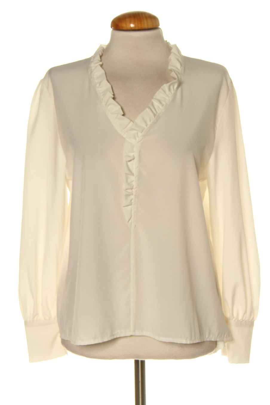Blouse à manches longues OCTOBER de la taille M, de couleur blanc