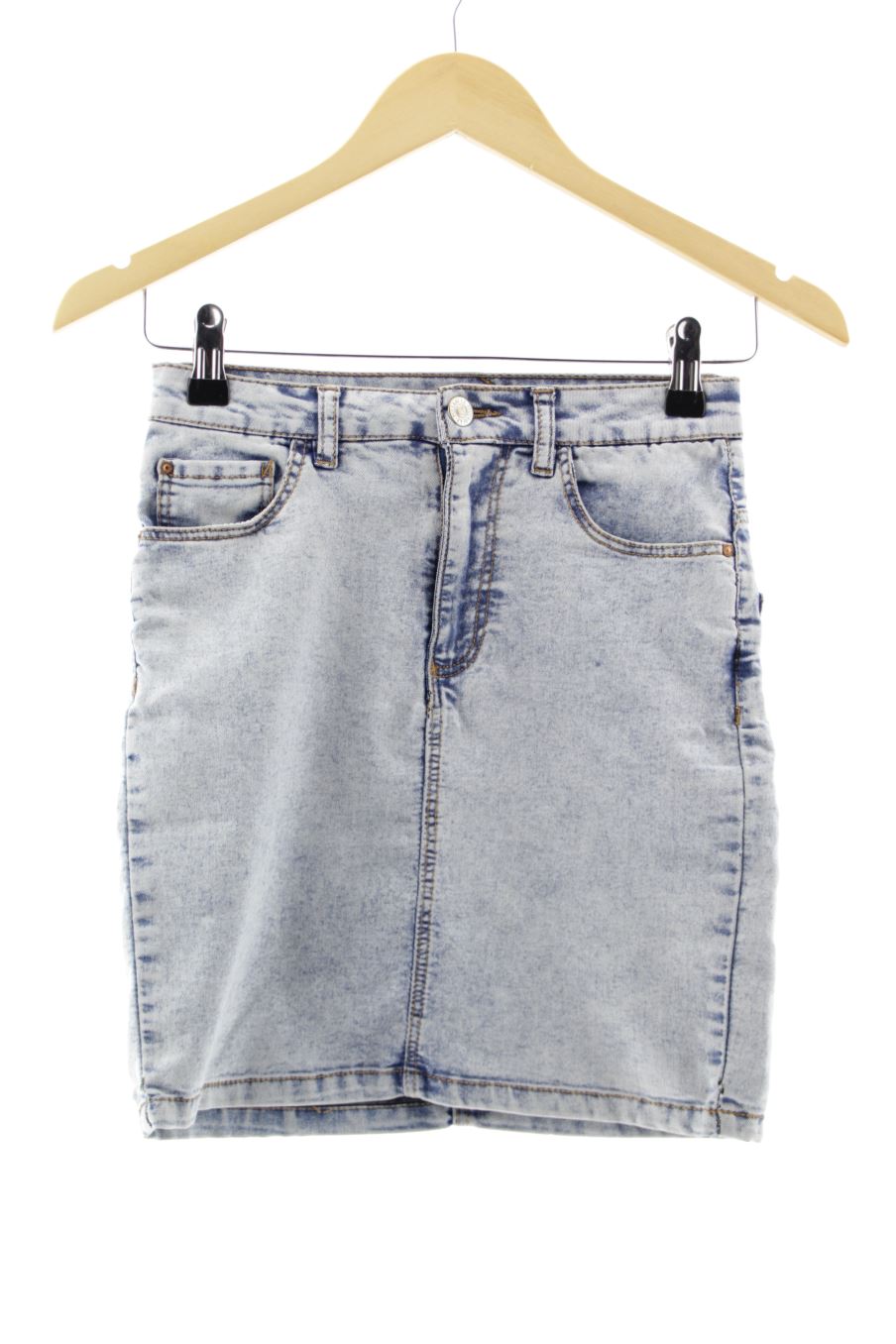 Faldas de Pull & Bear de la talla S, de color azul de ropa vaquera