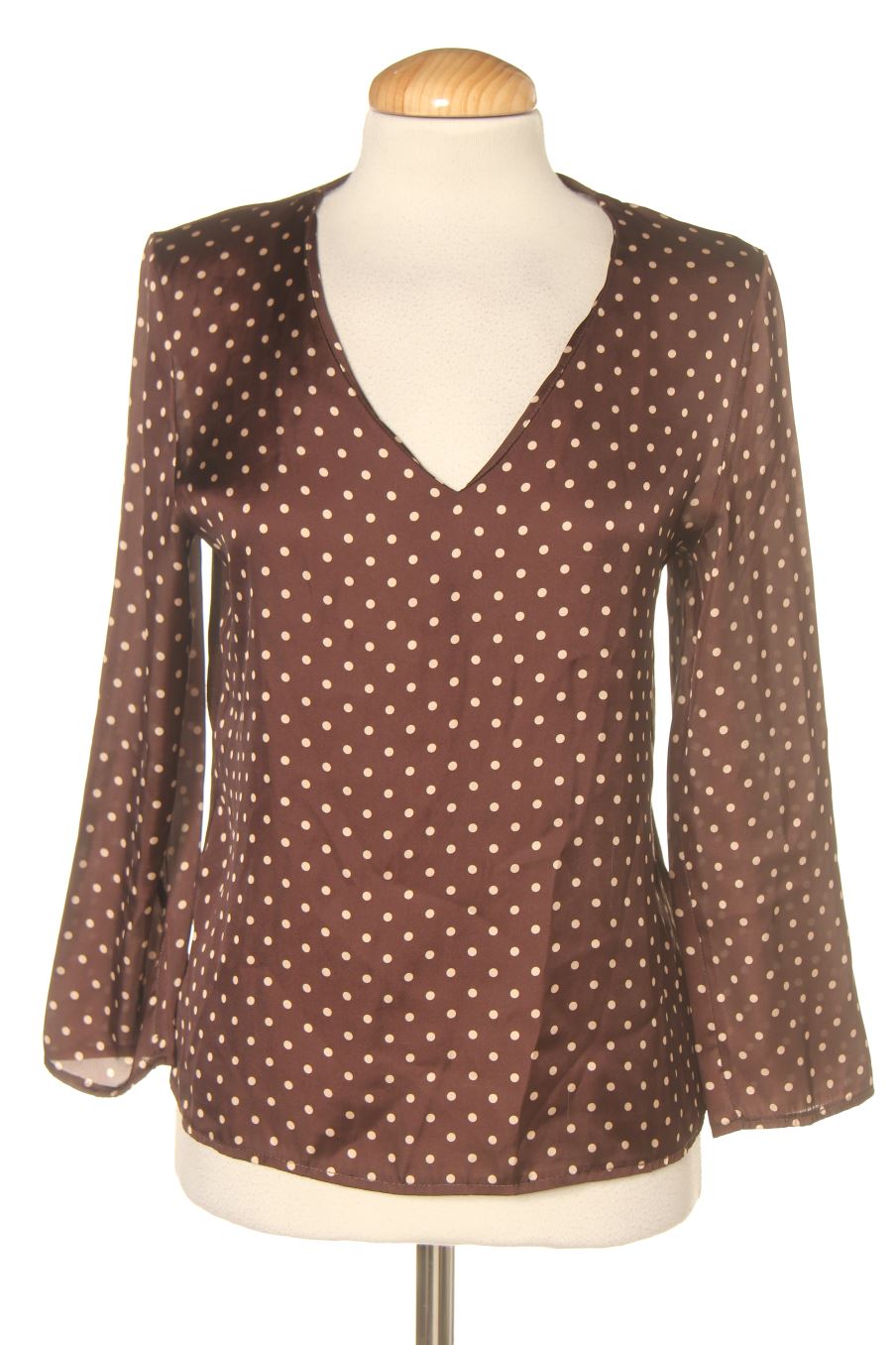 Blusa a maniche lunghe de Mango de la talla XS, de color marrone